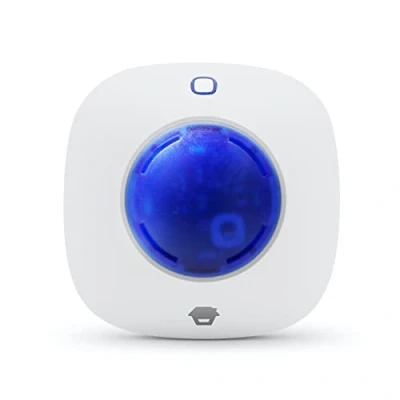 Imagen de Chuango WS 105 Sirena inalámbrica para Interiores Alarma antirrobo con luz estroboscópica Azul. Sistema de Seguridad Rendimiento el hogar Volumen 90 dB Compatible Accesorios