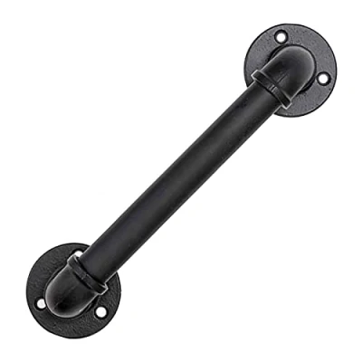 Imagen de Gorssen Pasamanos de escalera hierro forjado para interiores y exteriores, poste apoyo barandillas escaleras niños mayores, reposabrazos antideslizante,30cm