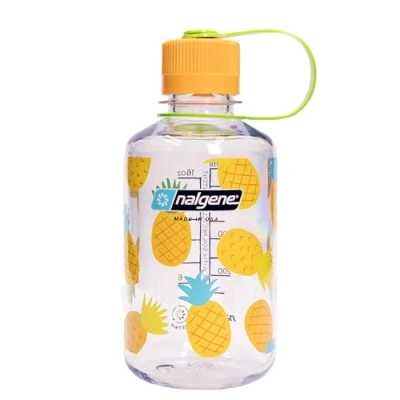 Imagen de Nalgene Sustain Tritan Botella de agua sin BPA fabricada con material derivado 50% residuos plástico, 16 onzas, boca estrecha, piña