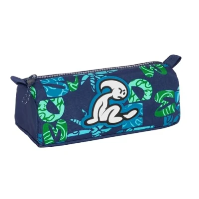 Imagen de EL NIÑO GLASSY Portatodo con cremallera y compartimiento, Estuche Infantil, Niño, Ideal para Niños en Edad Escolar, Cómodo Versátil, Calidad Resistencia, 21x7x8 cm, Color Azul Marino