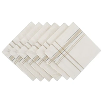 Imagen de DII Tops de Mesa Rayas francesas, 100% algodón., Chambray White, Napkin