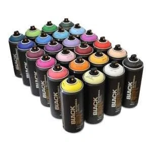 Imagen de Montana BLACK 400 ml populares colores 24 unidades Graffiti Street Art Mural Spray de pintura …