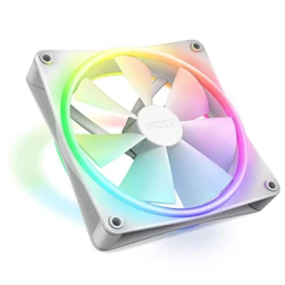 Imagen de NZXT F140 RGB Duo Ventilador de doble cara 140 mm 20 LEDs direccionables individualmente Flujo aire equilibrado y presión estática Rodamiento dinámico fluidos Blanco