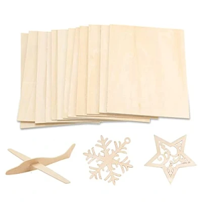 Imagen de Tiardey 8 Hojas (200 x 200 2 mm) de Madera balsa, Delgadas Tablero contrachapada sin terminar para Bricolaje, casa Madera, Aviones, Barcos, proyectos Modelos