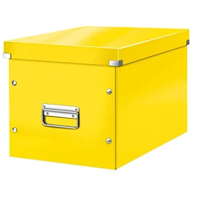 Imagen de Leitz Caja de Almacenaje Grande en Forma Cubo, Amarillo, Gama Click &amp; Store, 61080016