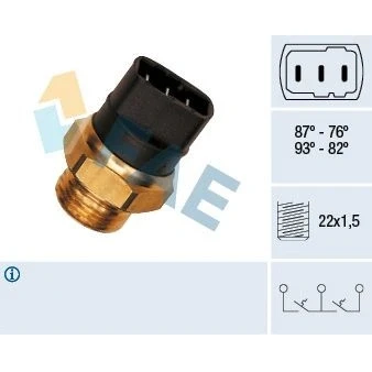 Imagen de EPS 1.850.626 Interruptor de temperatura, ventilador del radiador M22x1,5 Made in Italy OE Equivalent VOLKSWAGEN: TRANSPORTER 4, 4 Bus