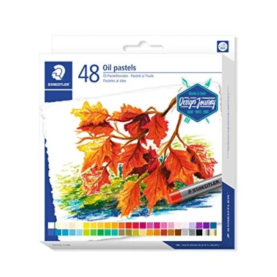 Imagen de STAEDTLER Karat 2420 C48 Ceras de pastel al óleo, 48 pasteles óleo colores brillantes variados