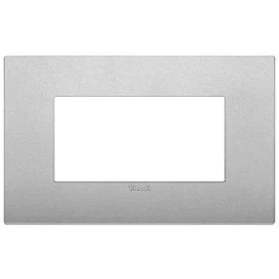 Imagen de Vimar serie arke Marco classic 4 módulos tecnopolimero silver mate