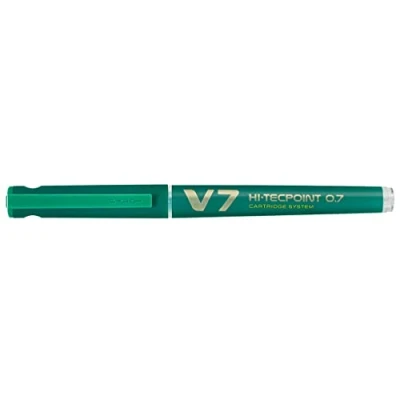 Imagen de Pilot Lote de 6 bolígrafos recargable Hi Techpoint V7 Begreen PTE media tinta líquida verde