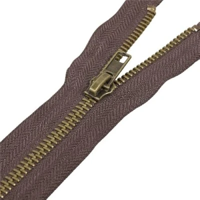 Imagen de Cierre de metal separable n.º 5 marrón, talla 35 cm