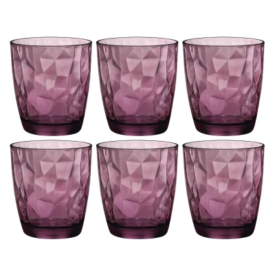 Imagen de Bormioli Rocco Water Glasses Diamond Purple 390 ml 6 Pieces