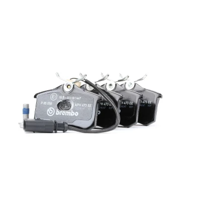 Imagen de BREMBO P 85 058 Juego de pastillas freno con contacto avisador desgaste tornillos pinza sin accesorios SEAT: Alhambra I