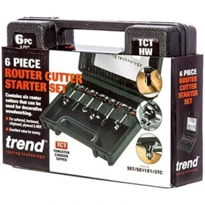 Imagen de Trend SET/SS11 X 1/2tc 1/2 inch vástago TCT router cortador de Starter Set negro/blanco (6 unidades)