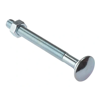 Imagen de Forgefix 10CB10130 Tornillo de carro y tuerca cincados M10 x 130 mm, paquete 10 piezas