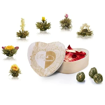 Imagen de Creano Mix de Té Flores Juego Regalo &quot;Té Flores&quot; en una Caja 6 Rosas (Té blanco)
