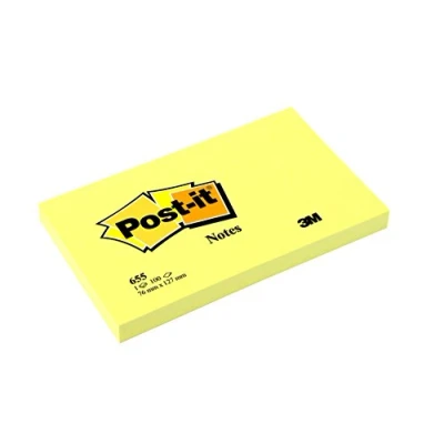 Imagen de Post It 655 6 Pack de bloc notas adhesivas, 76 x 127 mm, multicolor