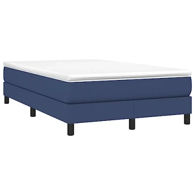 Imagen de vidaXL Estructura de Cama, Somier Matrimonio Listones, Base Cama Tapizada, Mueble para Dormitorio Hogar, Tela Azul 120x200 cm