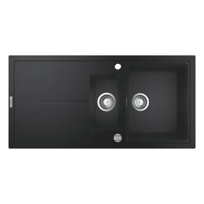 Imagen de Grohe 31642AP0 K400 Fregadero Composite con escurridor, Gris (Granite Black), 100 x 50 cm
