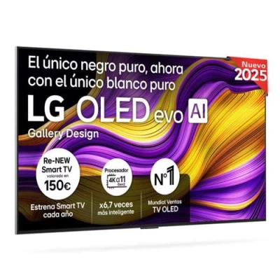 Imagen de TV OLED 65&quot; LG OLED65G54LW, 4K, Procesador Inteligente α11 AI Processor 4K Gen2, Smart TV, Instalación incluida, Rocky Black