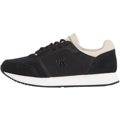 Imagen de CK JEANS Runner Laceup Low MG Media YW0YW01644, Zapatillas Deportivas Mujer, Black (Black/Tapioca), 37 EU