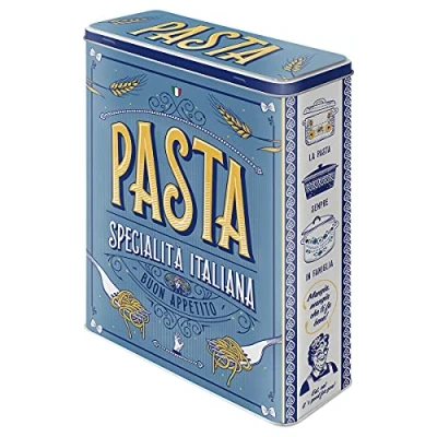 Imagen de Nostalgic Art Caja de Almacenamiento Retro XL Pasta Idea Regalo para Cocina, Lata Grande Cereales, Diseño Vintage, 4 l