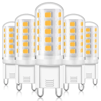 Imagen de Bombilla G9 LED 4W, 3000K Blanco Cálido, 4W Equivalente a 40W 33W Lampara Halógena, AC 220 240V, Sin Parpadeo, 360 Grados, 380LM, No Regulable, Pack de 5 Unidades