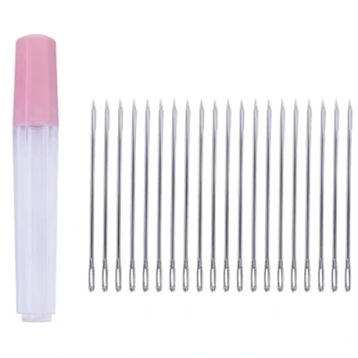 Imagen de 20pcs De Piel, La Aguja Mano Agujas Coser Cuero Triangular Grande Piel Ojos Costura Forma Especial Herramientas