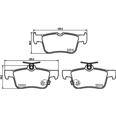 Imagen de HELLA 8DB 355 037 791 Juego de pastillas freno con avisador acústico desgaste FORD: KUGA 2, Focus Mk4 Hatchback, Mondeo 5 Kombi
