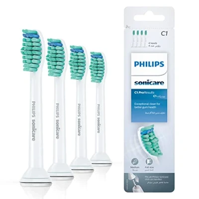 Imagen de Philips Sonicare Cabezales Originales ProResults Standard para Cepillo de Dientes Eléctrico Sónico Paquete 4 unidades en Blanco (Modelo HX6014/07)