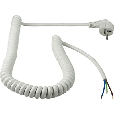Imagen de as Schwabe 70423 Cable de conexión en espiral blanco Schwabe70423Conexión, 230 V, 2,5m extensible
