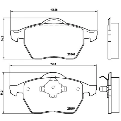 Imagen de BREMBO P 85 039 Juego de pastillas freno excl. contacto avisador desgaste con clip émbolo sin accesorios SEAT: Alhambra I
