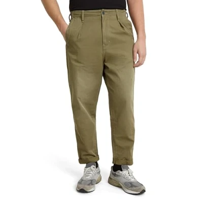 Imagen de G STAR RAW Chino Plisado Relajado Pantalones, Smoke Olive D24543 c962 b212, 29W x 32L para Hombre