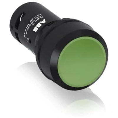 Imagen de Abb entrelec cp1 10g 10 Pulsador compartimento rasante verde opaco