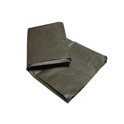 Imagen de Capa de protección contra la humedad, piel elefante, original del Ejército Alemán, color verde oliva aprox.2,20 x 1,00 m