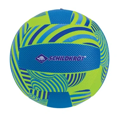 Imagen de Schildkröt Balón Premium de Beach Volley, Superficie Textil con Estampado Silicona Antideslizante, Cubierta Cosida, Buenas Características Vuelo, Tamaño 5, Ø 21 cm, 970340