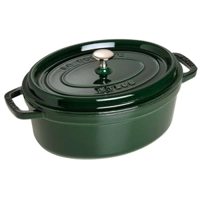 Imagen de STAUB Cacerola/Cocotte de Hierro Fundido Ovalada, Diámetro 29 cm, 4,25 L, Basílico/Verde