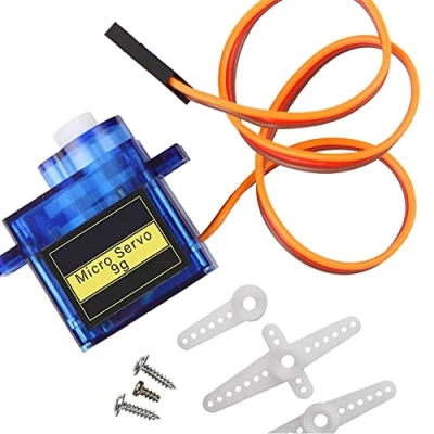 Imagen de MMOBIEL Kit de microservomotor SG90 9g para dron RC/Coche/Aeroplano/Helicóptero/Vehículos/Robots/Compatible con proyectos Arduino y Raspberry Pi Incl. tornillos 3 servobrazos