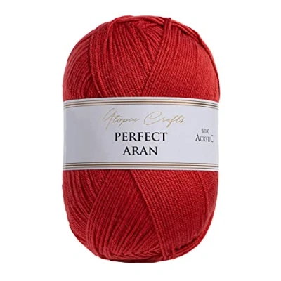Imagen de Utopia Crafts Aran tejido y ganchillo hilado, 400 g (naranja)