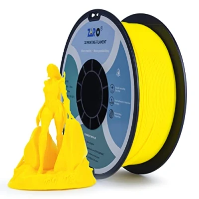 Imagen de ZIRO filamento PLA 1,75 mm, para impresora 3D Basic Color Series mm 1 kg (2,2 libras), precisión dimensional +/ 0,03 mm,Amarillo