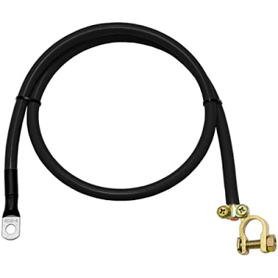 Imagen de 0,25m Cable de la batería tierra 25mm² negro Terminal crimpado M8 polos 25cm