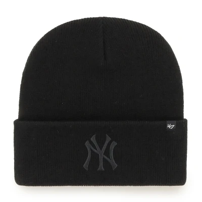 Imagen de &#039;47 NEW YORK Yankees Haymaker CUFF Unisex Gorro, Talla: One Size, Black