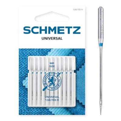 Imagen de Schmetz Agujas para máquinas de Coser 10 Universales 130/705 H Grosor Aguja 70/10 Compatibles con Todas Las domésticas convencionales