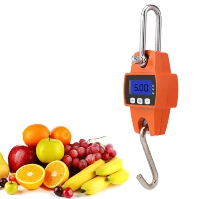 Imagen de 300kg Mini Escala Portátil LCD Digital Electrónico Gancho de Acero Inoxidable Colgando Peso Escalas Grúa Balanza Pesaje