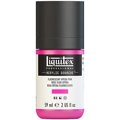 Imagen de Liquitex Professional Gouache acrílico extrafino viscocidad Baja, Tubo 59 ml, Rosa Fluorescente