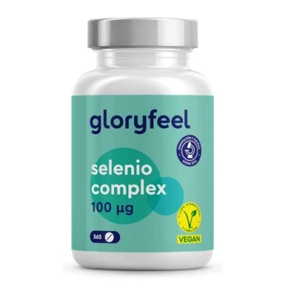 Imagen de Selenio 100mcg 365 Tabletas (Para 1 año) Complejo de selenito sodio y L selenometionina Función normal la tiroides, sistema inmunológico, cabello uñas Sin Aditivos