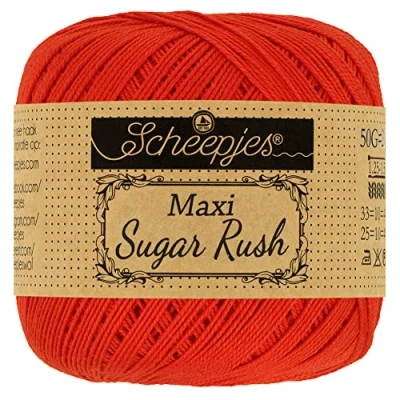 Imagen de Scheepjes 390 Amapola Rosa Maxi Sugar Rush Hilo 10x50g