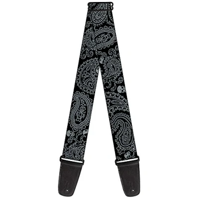 Imagen de Buckle Down GS W32818 Correa para guitarra (5 cm), diseño de calaveras, color negro y plateado