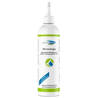 Imagen de Prontocare Limpiador de oídos Vet 250 ml para perros y gatos minimiza el picazón, la quemadura sacudimiento cabeza.