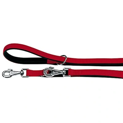 Imagen de Ferplast Correa para Perros Daytona, Extensible de Tamaño Mediano, 200 cm, Adiestramiento, con Cómoda Asa Acolchada y Mosquetón Metal. Rojo