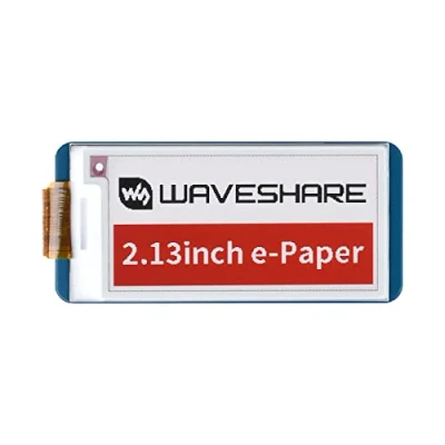 Imagen de Waveshare 2.13 Inch E Paper Display Hat(B) V3,212x104 Resolution Red Black White Three Color Ink Screen Electronic Module for Raspberry Pi/Jetson Nano/Arduino/STM32 with SPI Interface